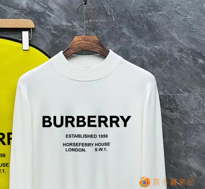 Burberry 巴寶莉標齊全 經典印花字母半高領毛衣高仿a貨