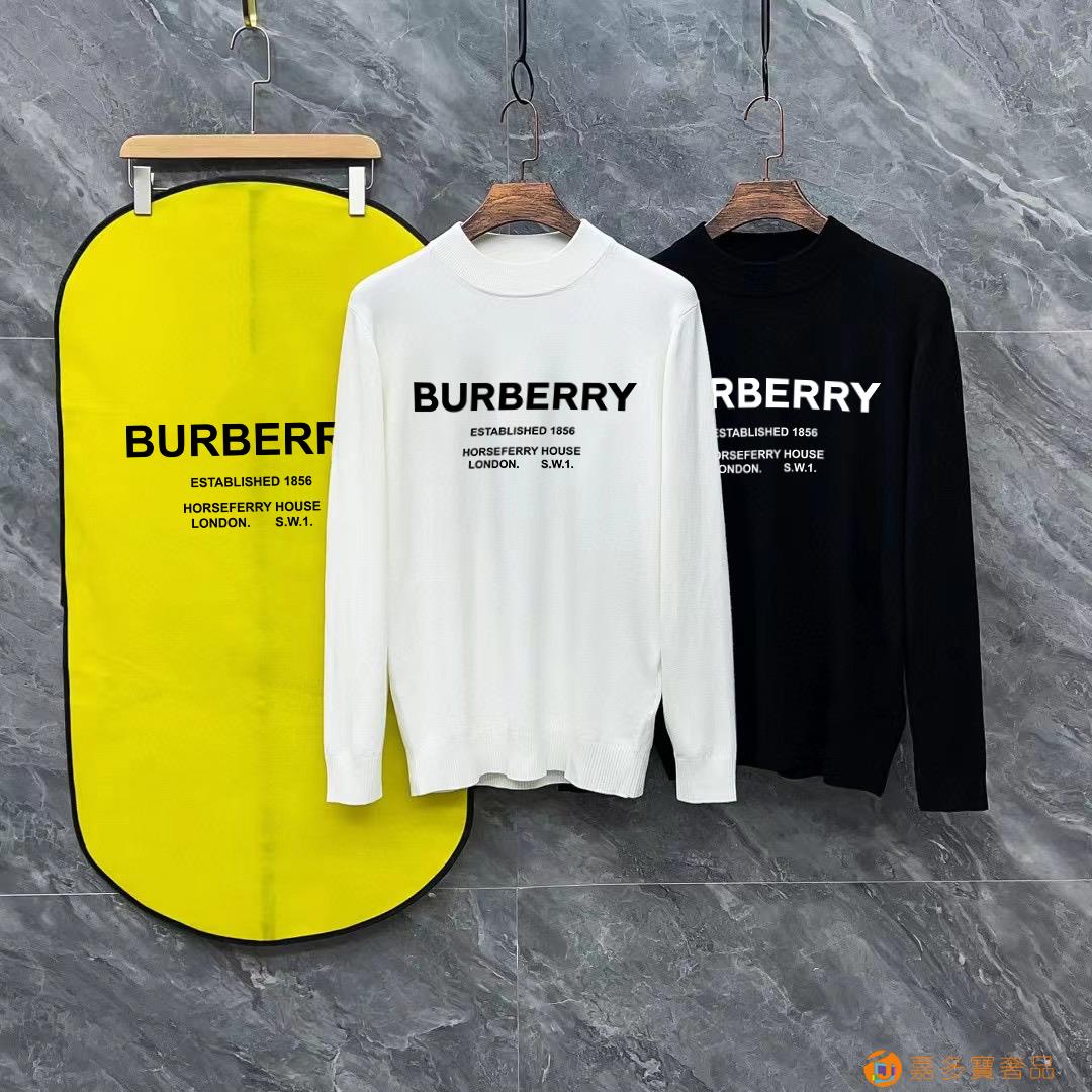 Burberry 巴寶莉標齊全 經典印花字母半高領毛衣高仿a貨